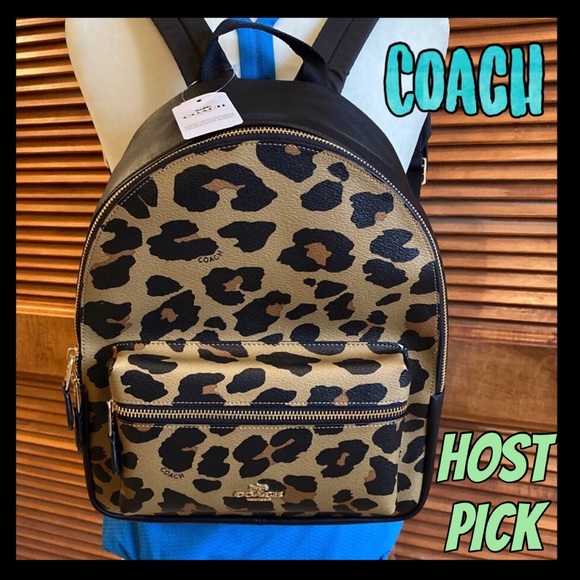 Coach Handbags - 🎁SALE🎁Coach medium leopard backpack